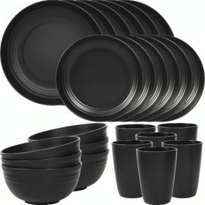 24 Piece Plates and Bowls Sets for 6